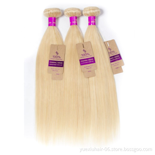 Grade 10A hair Straight Hair Russian 613# Cuticle Aligned Virgin Blonde Hair